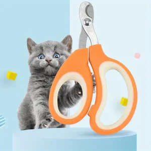 Cat Nail Clippers - Stainless Steel Claw Care Scissors for Pets, Comfortable Handle, Sharp & Easy to Use, No Splitting - Suitable for Cats & Dogs, No Battery Required