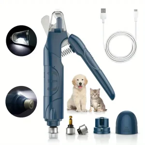 2-in-1 Electric Pet Nail Trimmer, Portable, Low-noise, Safe, Durable, With Fast Sensors, Dog And Cat Paw Trimmer, Professional Pet Grooming Tool, As A Christmas And Halloween Gift