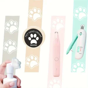 Pet Grooming Kit, No-rinse Claw Care, Efficient Hair Removal, Nail Clippers, And Paw Pads