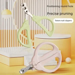 Stainless Steel Cat Nail Clippers with Safety Round Hole - Precision Trimming, Bleeding Prevention Pet Grooming Tool