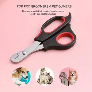 Professional Cat Nail Clippers with Safety Guard - Stainless Steel Pet Nail Trimmer for Cats, Dogs, Rabbits & Ferrets - Precision Grooming Tool